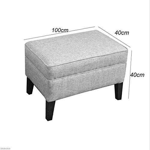 CMJSGG Quadratischer gepolsterter Ottoman mit Beinen aus Massivholz, Schuhbank, Sofahocker, Fußhocker fürs Wohnzimmer