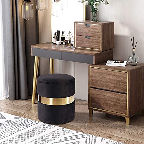 Ottomane mit Stauraum, Ankleidehocker, Schuhwechselhocker, Fußstütze, kleine Ottomane mit Schaumstoffpolsterung, dekorative Möbel, für Wohnzimmer, Schlafzimmer, Grün