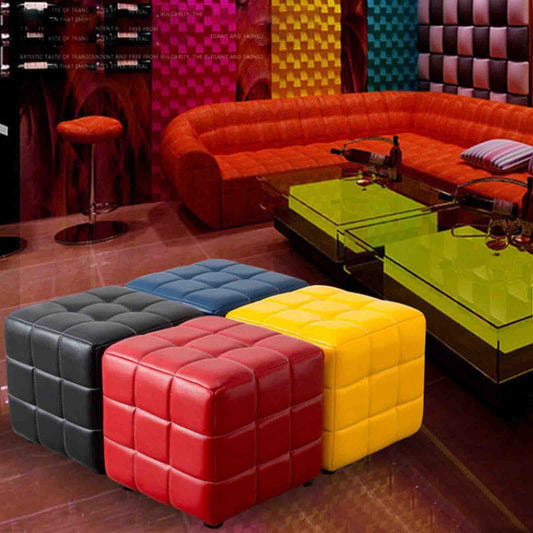 HMTE Outdoor-Fußhocker für Terrassenfußhocker Massivholz-Schuhwechselhocker, quadratisch mit Stauraum für Schlafzimmer und Flur, Leinenstoff-Schuhhocker (schwarz 40 * 40 * 40 cm)