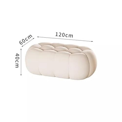 FAJNUZI2024 Schlafzimmerbank Einfacher, moderner Nachttischhocker, Garderobe, Sofahocker, Wohnzimmer, kreativer Sofahocker, Fußstütze, Eingangsbereich, Schuhbank Bettbank(Orange,120 * 60 * 40cm)