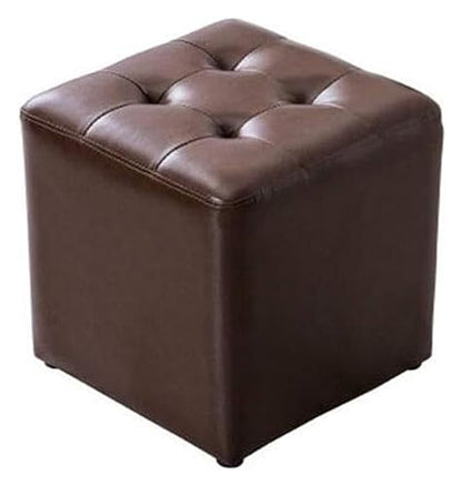 Fußhocker, nn Fußstütze n Sitzhocker mit Stauraum, quadratischer Fußhocker Pouf, tragbar – für Wohnzimmer, Bett und kleine Räume, 30 x 30 x 35 cm (rot, Einheitsgröße)