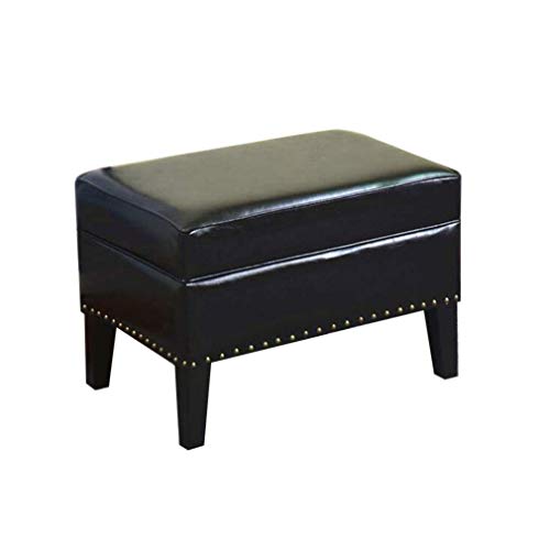 CMJSGG Quadratischer gepolsterter Ottoman mit Beinen aus Massivholz, Schuhbank, Sofahocker, Fußhocker fürs Wohnzimmer