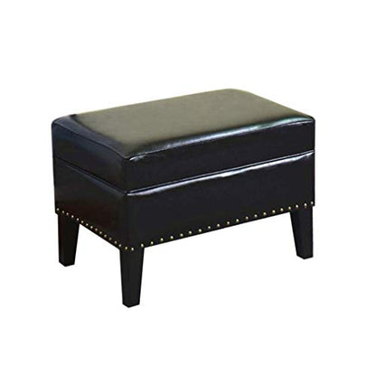 CMJSGG Quadratischer gepolsterter Ottoman mit Beinen aus Massivholz, Schuhbank, Sofahocker, Fußhocker fürs Wohnzimmer