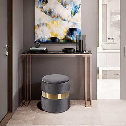 Ottomane mit Stauraum, Ankleidehocker, Schuhwechselhocker, Fußstütze, kleine Ottomane mit Schaumstoffpolsterung, dekorative Möbel, für Wohnzimmer, Schlafzimmer, Grün