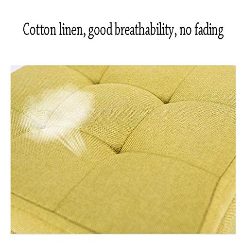 XUELOMZ Esszimmerstuhl mit Stauraum, Ottomane, gepolstert, Würfel-Fußstütze, Hocker, Fußhocker mit Stauraum, Wechselschuhe, Hocker für Flur und Wohnzimmer, Orange, Blau, Klein