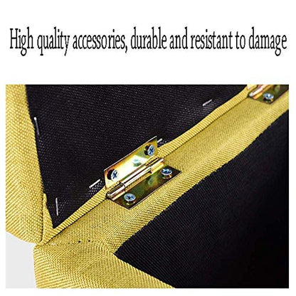 XUELOMZ Esszimmerstuhl mit Stauraum, Ottomane, gepolstert, Würfel-Fußstütze, Hocker, Fußhocker mit Stauraum, Wechselschuhe, Hocker für Flur und Wohnzimmer, Orange, Blau, Klein