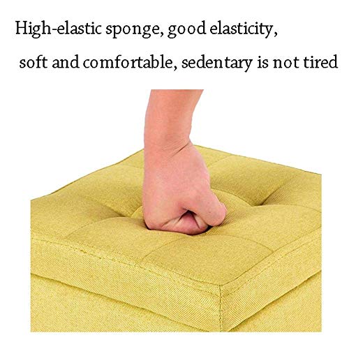 XUELOMZ Esszimmerstuhl mit Stauraum, Ottomane, gepolstert, Würfel-Fußstütze, Hocker, Fußhocker mit Stauraum, Wechselschuhe, Hocker für Flur und Wohnzimmer, Orange, Blau, Klein