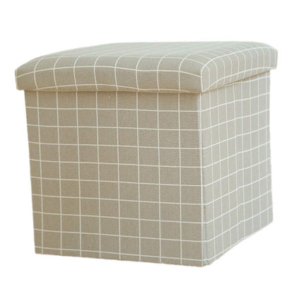 Ottomane mit Stauraum, quadratisch, klappbar, Fußstütze, Hocker, Sitz, gepolstert, Aufbewahrungstruhe, Spielzeugkiste, Couchtische für Wohnzimmer, 38 x 38 x 38 cm (15 x 15 x 15 Zol