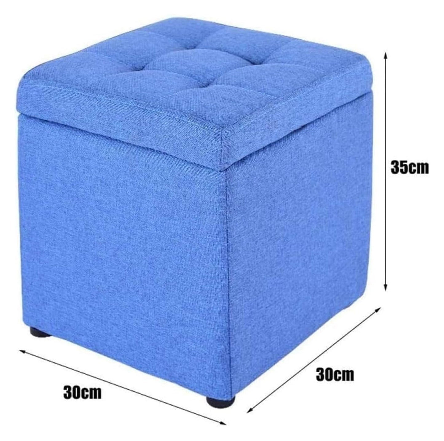 CCKUHN Ottoman-Fußstütze, Ottoman-Hocker-Sitz mit Stauraum, Würfel-Fußhocker-Aufbewahrung, Faltbare Aufbewahrungsbox, Spielzeugtruhe, klappbare Fußstütze (Hellviolett, Einheitsgröße) (hel