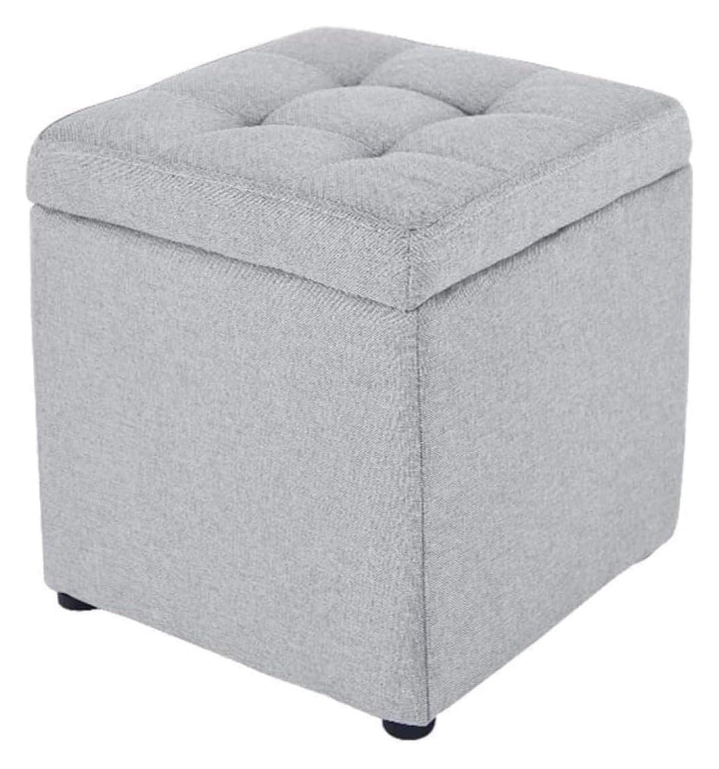 CCKUHN Ottoman-Fußstütze, Ottoman-Hocker-Sitz mit Stauraum, Würfel-Fußhocker-Aufbewahrung, Faltbare Aufbewahrungsbox, Spielzeugtruhe, klappbare Fußstütze (Hellviolett, Einheitsgröße) (hel